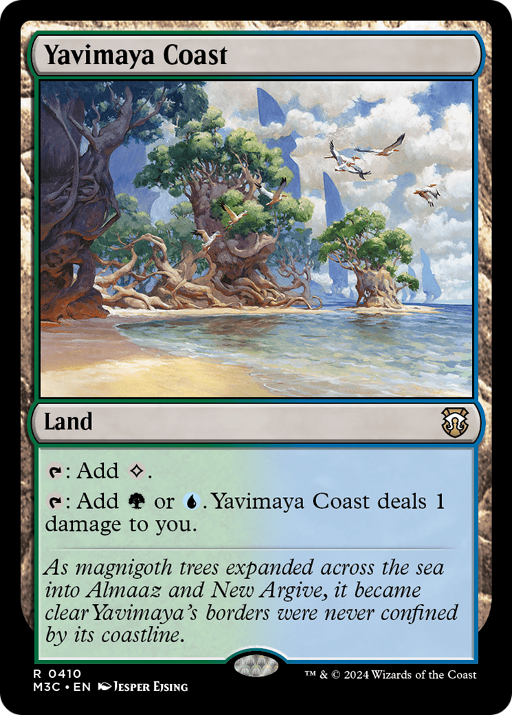 Yavimaya Coast (Ripple Foil) [Modern Horizons 3 Commander] | Cards and Coasters CA