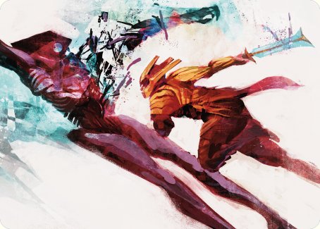 Hexgold Slash Art Card [Phyrexia: All Will Be One Art Series] | Cards and Coasters CA