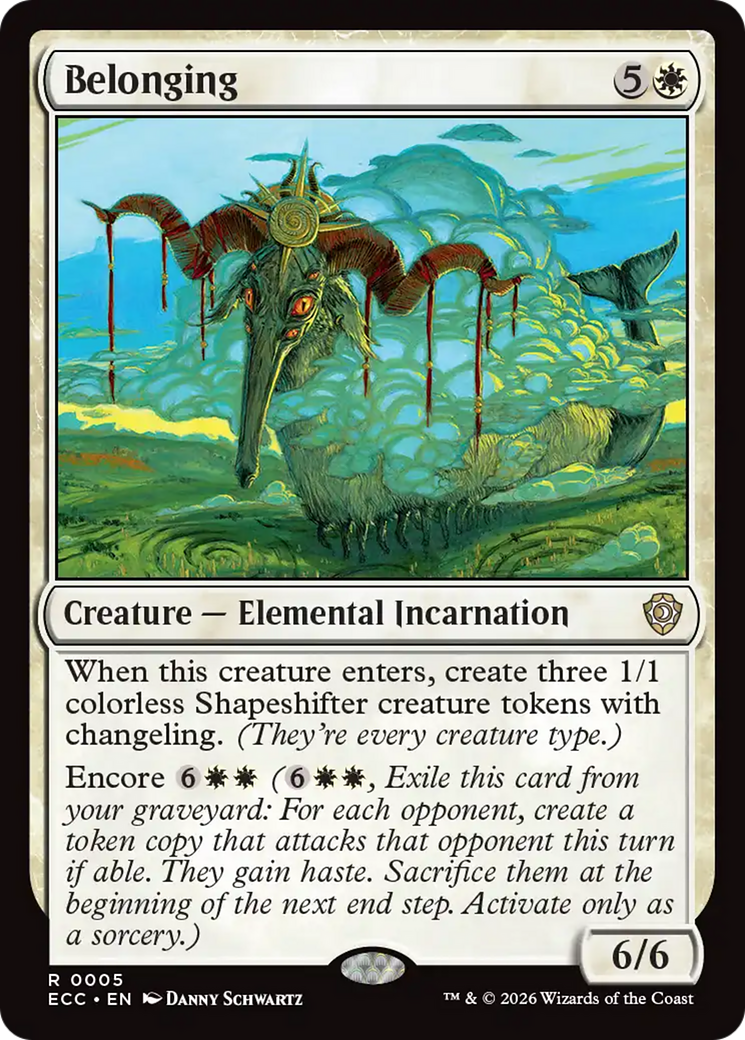 Belonging [Lorwyn Eclipsed Commander] | Cards and Coasters CA
