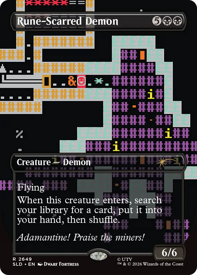 Rune-Scarred Demon [Secret Lair Drop Series] | Cards and Coasters CA