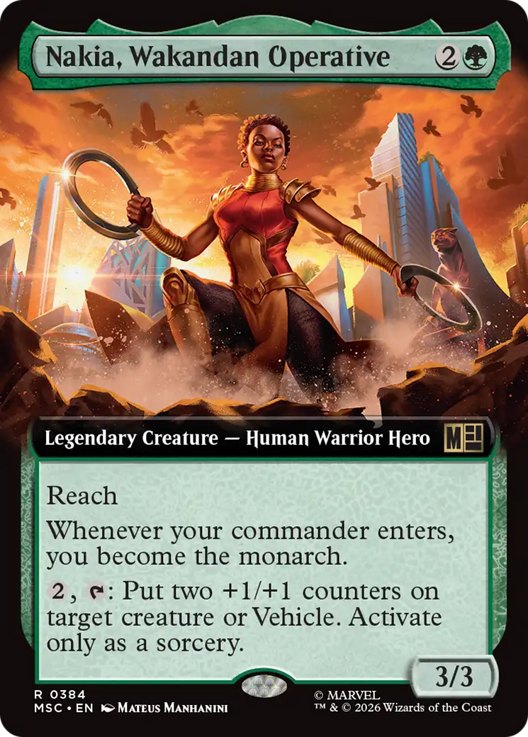 Nakia, Wakandan Operative (Extended Art) [Marvel Super Heroes Commander] | Cards and Coasters CA