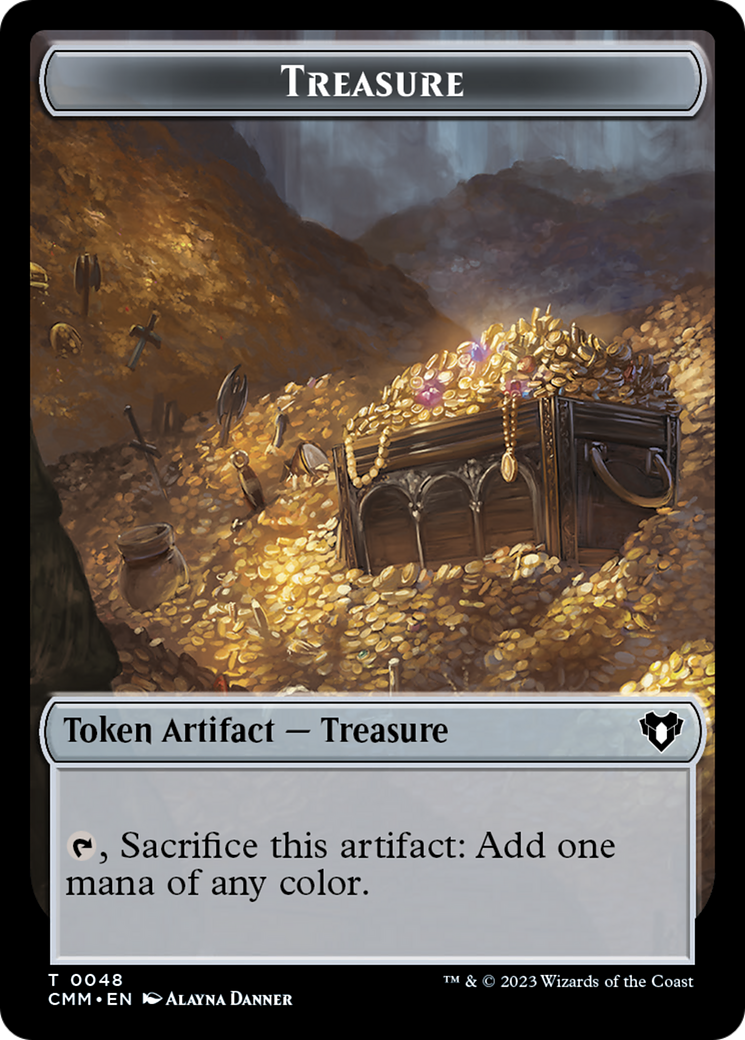 Treasure // Cat (0005) Double-Sided Token [Commander Masters Tokens] | Cards and Coasters CA