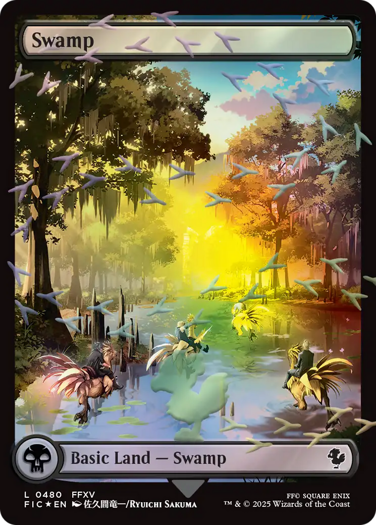 Swamp (Chocobo Track Foil) [FINAL FANTASY Commander] | Cards and Coasters CA