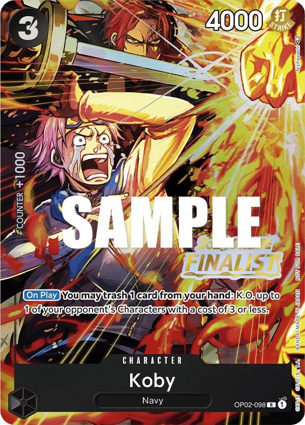 Koby (Online Regional 2023) [Finalist] [One Piece Promotion Cards] | Cards and Coasters CA