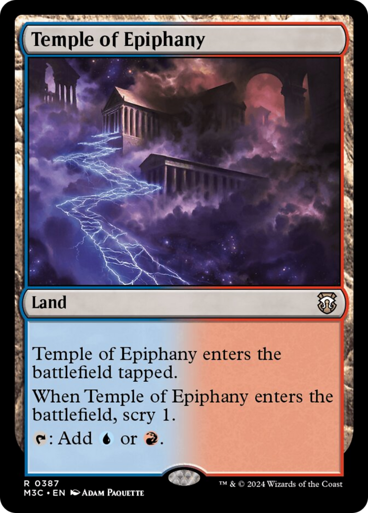 Temple of Epiphany (Ripple Foil) [Modern Horizons 3 Commander] | Cards and Coasters CA