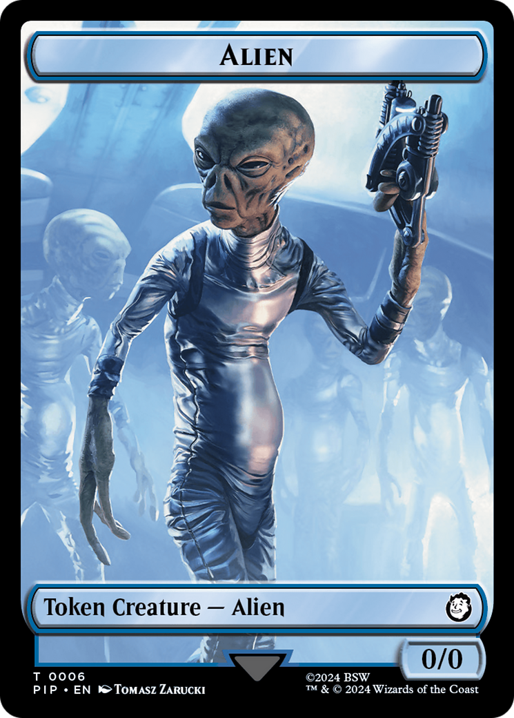 Radiation // Alien Double-Sided Token [Fallout Tokens] | Cards and Coasters CA