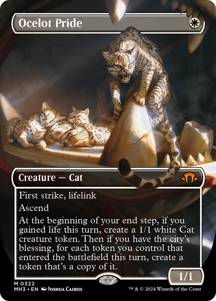 Ocelot Pride (Borderless) [Modern Horizons 3] | Cards and Coasters CA