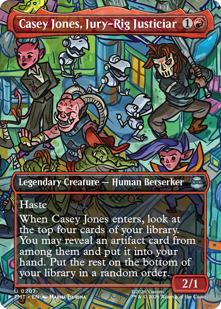 Casey Jones, Jury-Rig Justiciar (Borderless) [Teenage Mutant Ninja Turtles] | Cards and Coasters CA
