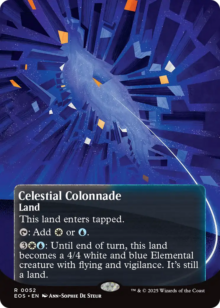 Celestial Colonnade (0052) (Borderless) [Edge of Eternities: Stellar Sights] | Cards and Coasters CA