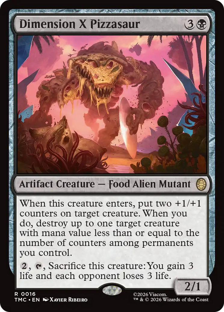 Dimension X Pizzasaur [Teenage Mutant Ninja Turtles Commander] | Cards and Coasters CA