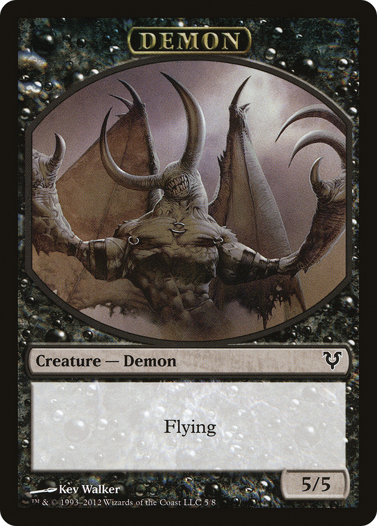 Angel // Demon Double-Sided Token [Avacyn Restored Tokens] | Cards and Coasters CA