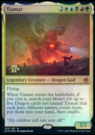 Tiamat [Dungeons & Dragons: Adventures in the Forgotten Realms Prerelease Promos] | Cards and Coasters CA