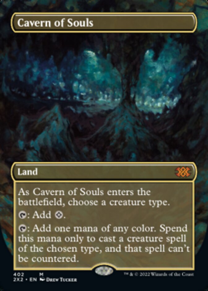 Cavern of Souls (Borderless Alternate Art) [Double Masters 2022] | Cards and Coasters CA