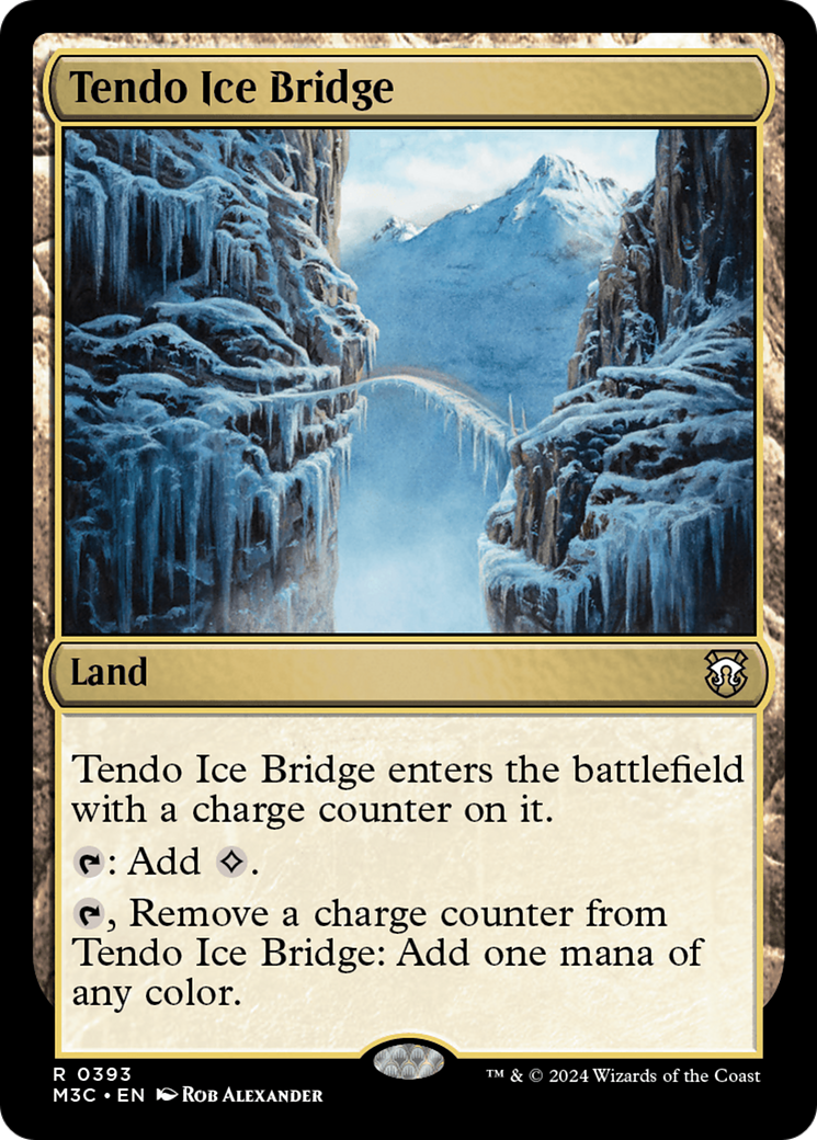 Tendo Ice Bridge (Ripple Foil) [Modern Horizons 3 Commander] | Cards and Coasters CA