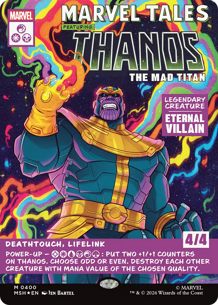 Thanos, The Mad Titan (Borderless) (0400) [Marvel Super Heroes] | Cards and Coasters CA