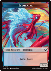 Dragon Illusion // Elemental (0019) Double-Sided Token [Secrets of Strixhaven Commander Tokens] | Cards and Coasters CA