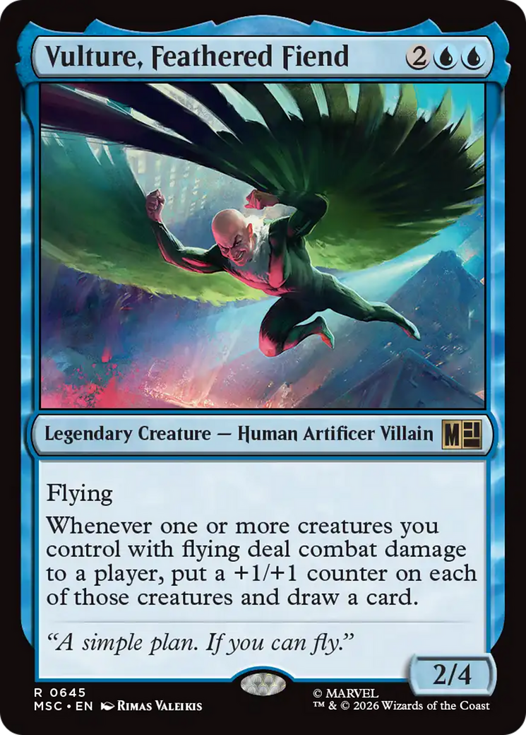 Vulture, Feathered Fiend [Marvel Super Heroes Commander] | Cards and Coasters CA