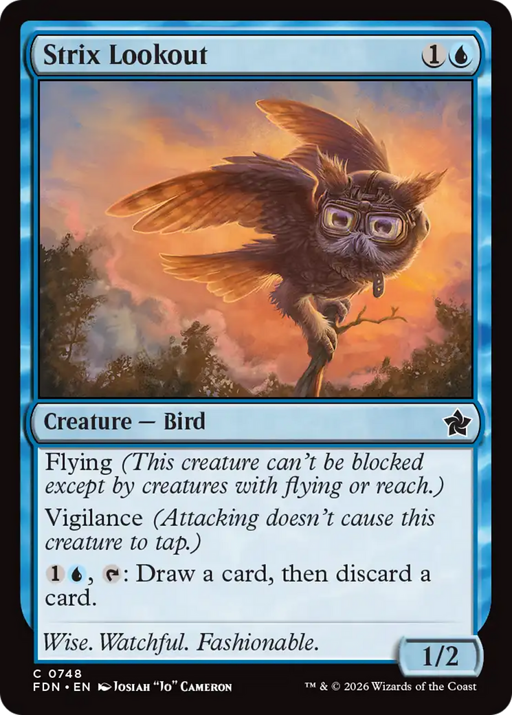 Strix Lookout (0748) [Foundations] | Cards and Coasters CA