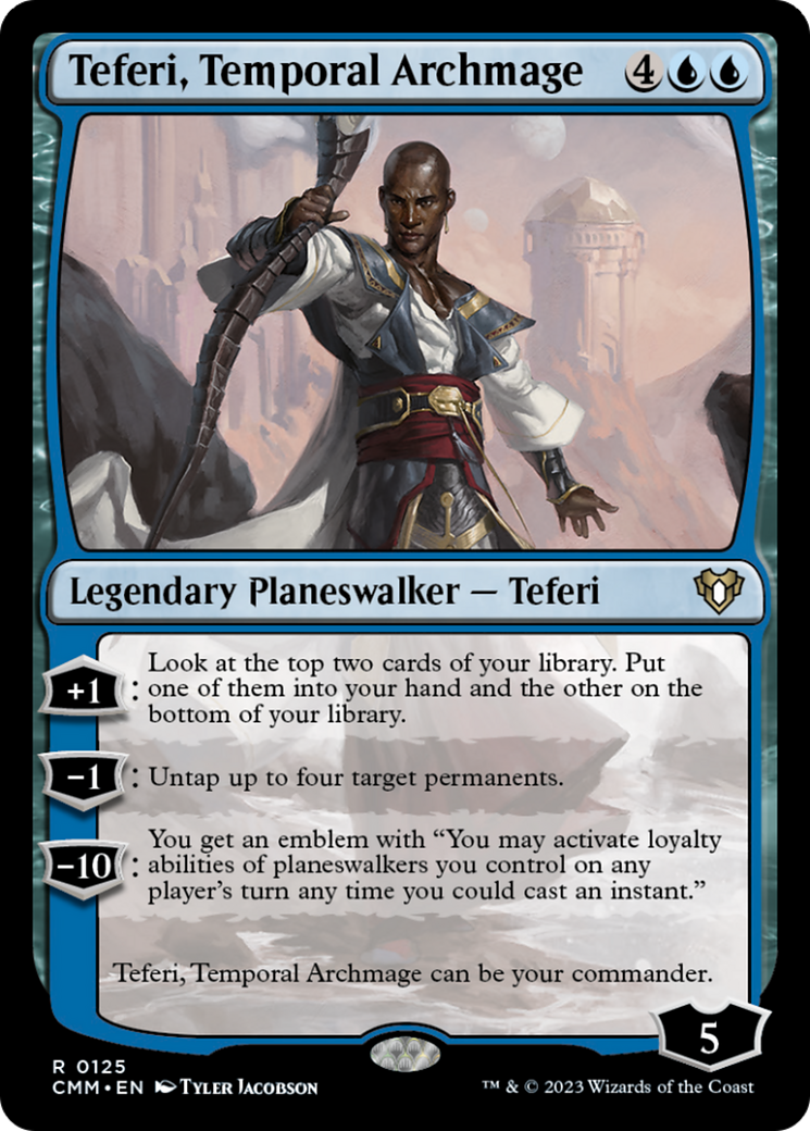 Teferi, Temporal Archmage [Commander Masters] | Cards and Coasters CA