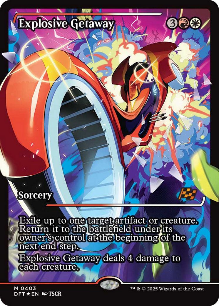 Explosive Getaway (Showcase) [Aetherdrift] | Cards and Coasters CA