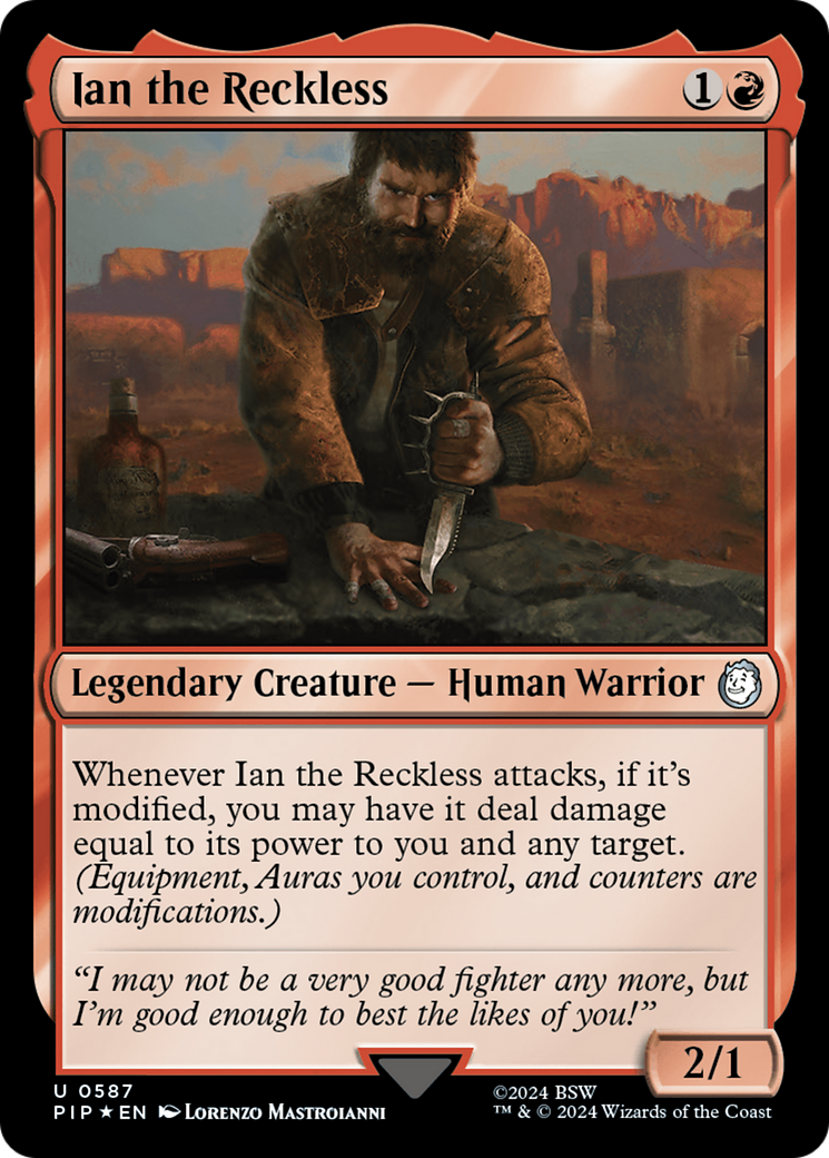 Ian the Reckless (Surge Foil) [Fallout] | Cards and Coasters CA