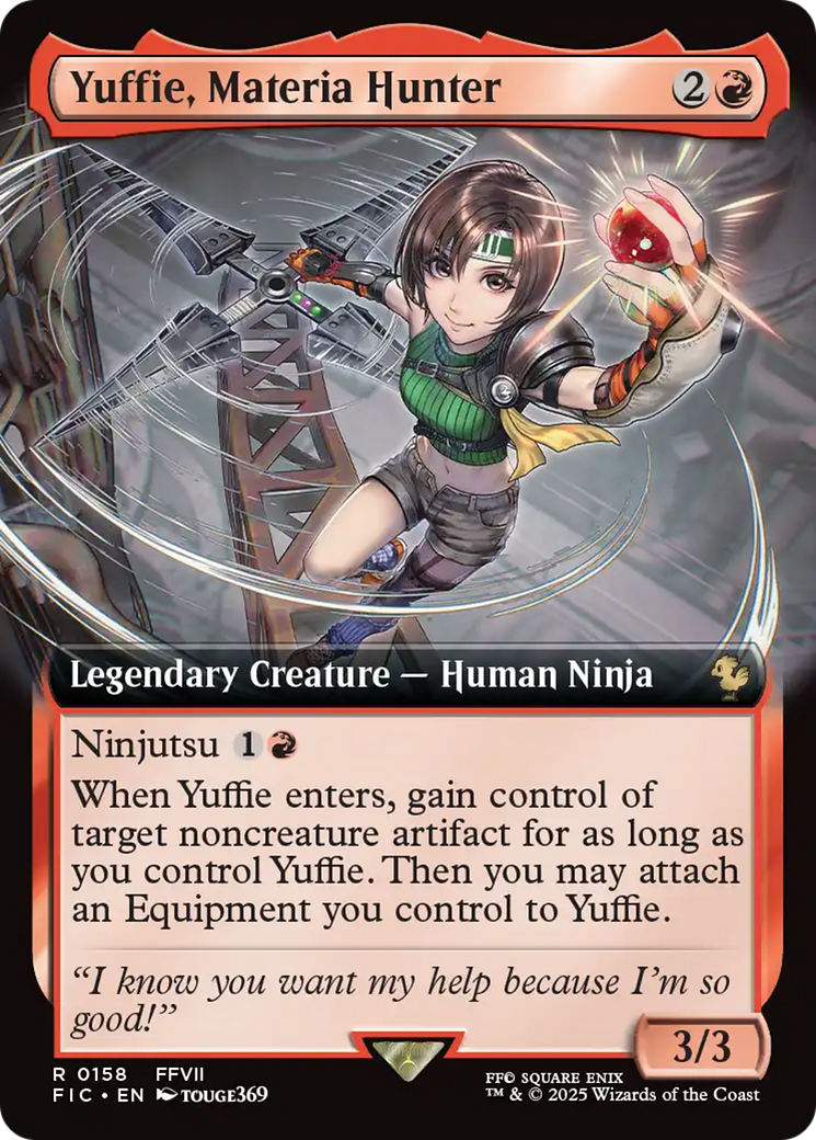Yuffie, Materia Hunter (Extended Art) [FINAL FANTASY Commander] | Cards and Coasters CA