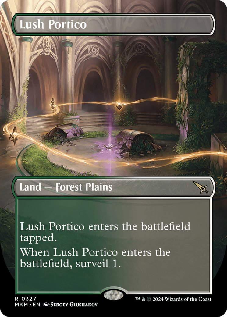 Lush Portico (Borderless) [Murders at Karlov Manor] | Cards and Coasters CA