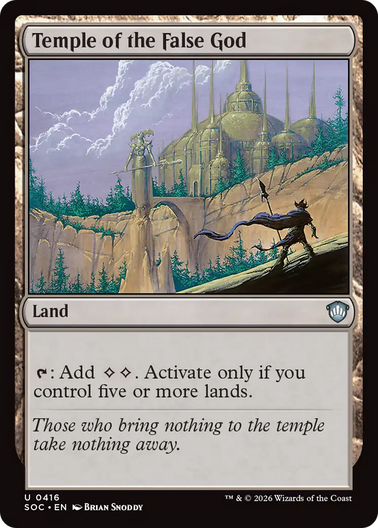 Temple of the False God [Secrets of Strixhaven Commander] | Cards and Coasters CA