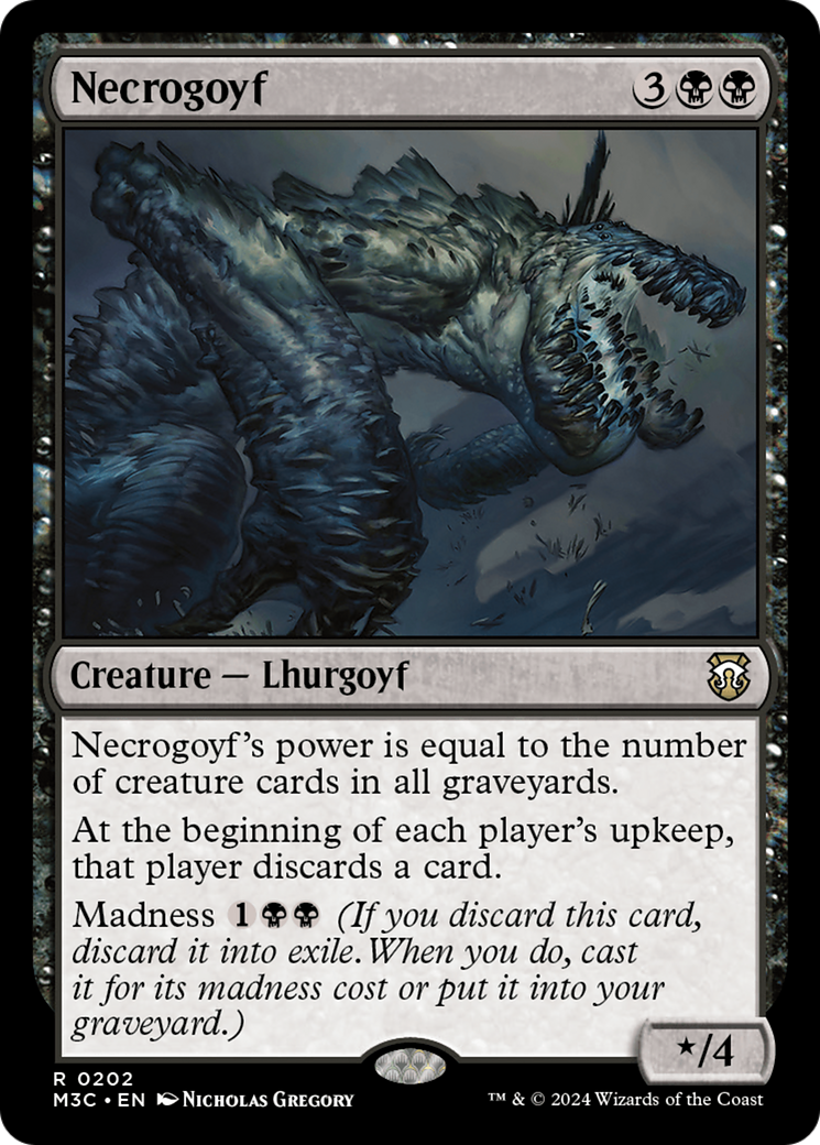 Necrogoyf (Ripple Foil) [Modern Horizons 3 Commander] | Cards and Coasters CA