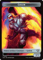 Copy // Golem (0012) Double-Sided Token [Edge of Eternities Commander Tokens] | Cards and Coasters CA