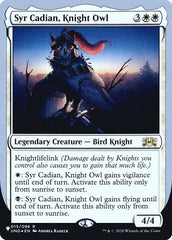 Syr Cadian, Knight Owl (Unfinity Foil Edition) [The List] | Cards and Coasters CA