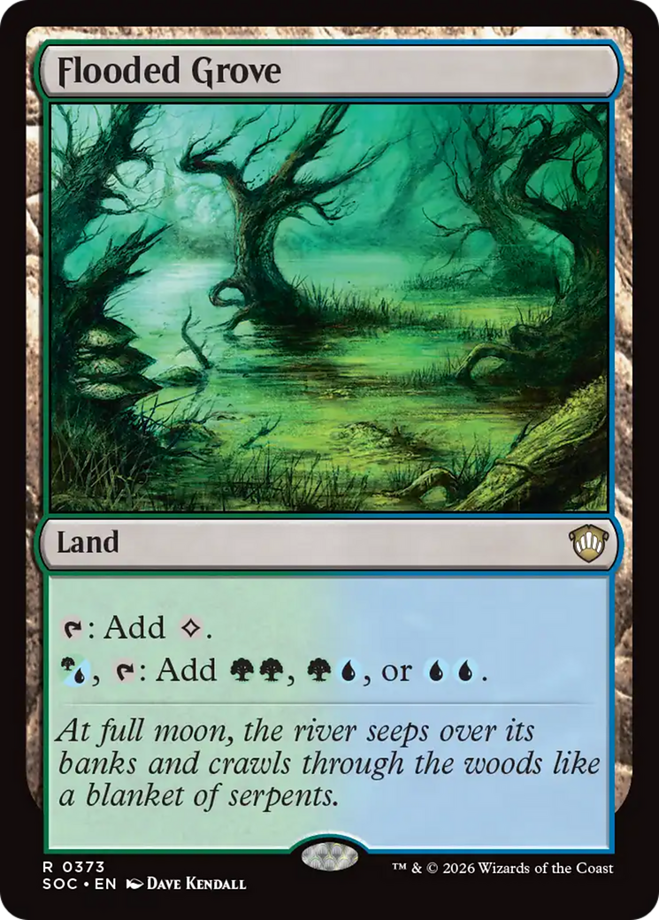 Flooded Grove [Secrets of Strixhaven Commander] | Cards and Coasters CA