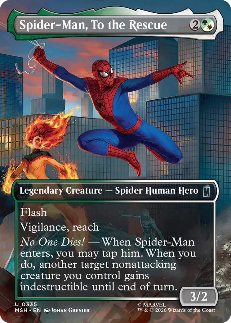 Spider-Man, To the Rescue (Borderless) [Marvel Super Heroes] | Cards and Coasters CA