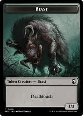 Beast (0010) // Shapeshifter (0008) Double-Sided Token [Modern Horizons 3 Commander Tokens] | Cards and Coasters CA