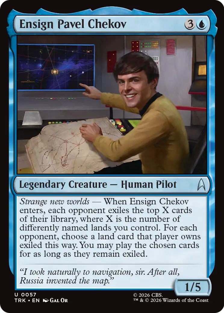 Ensign Pavel Chekov [Star Trek] | Cards and Coasters CA