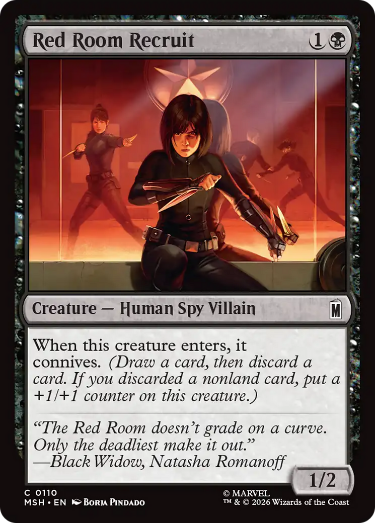 Red Room Recruit [Marvel Super Heroes] | Cards and Coasters CA