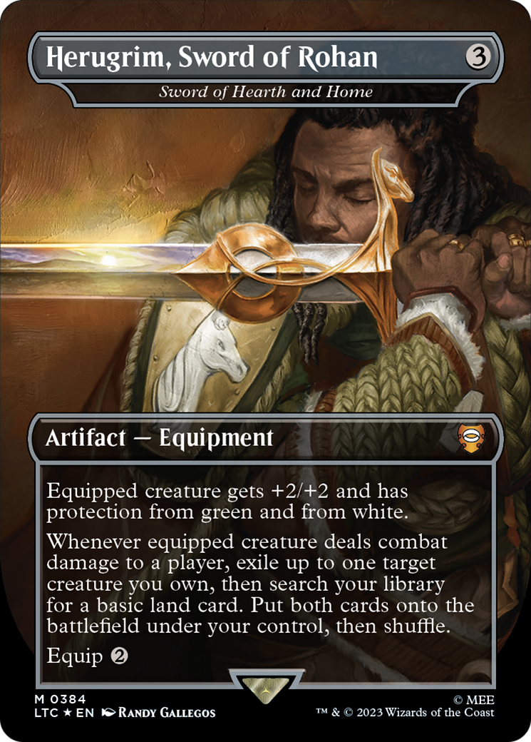 Herugrim, Sword of Rohan - Sword of Hearth and Home (Surge Foil Realms and Relics) [The Lord of the Rings: Tales of Middle-Earth Commander] | Cards and Coasters CA