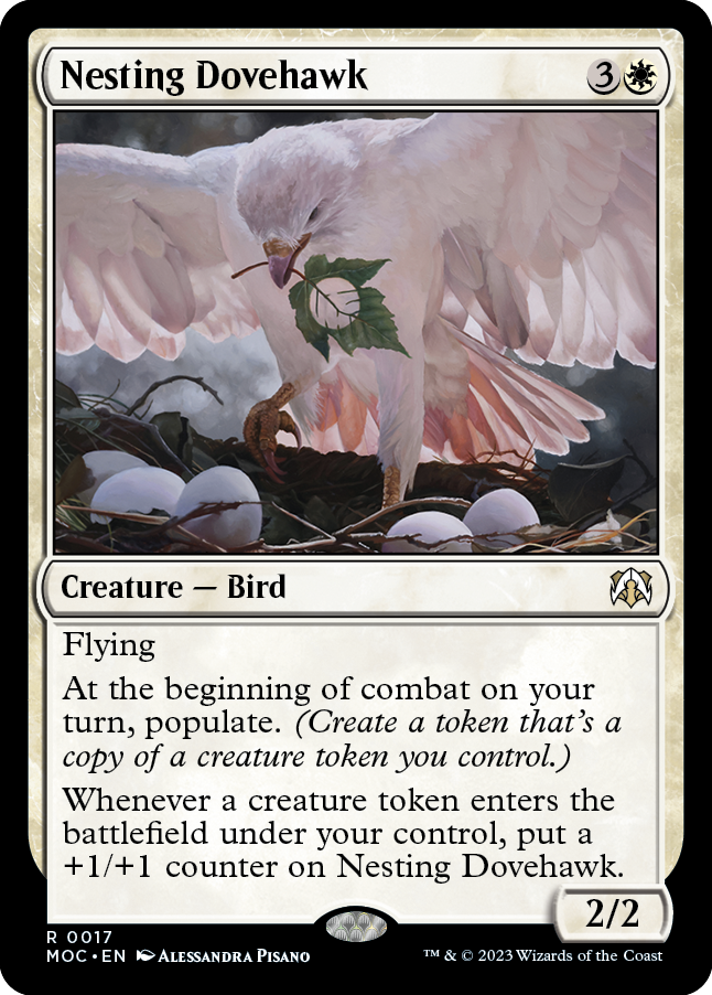 Nesting Dovehawk [March of the Machine Commander] | Cards and Coasters CA