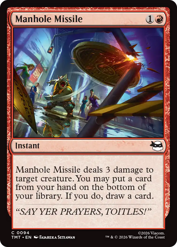 Manhole Missile [Teenage Mutant Ninja Turtles] | Cards and Coasters CA