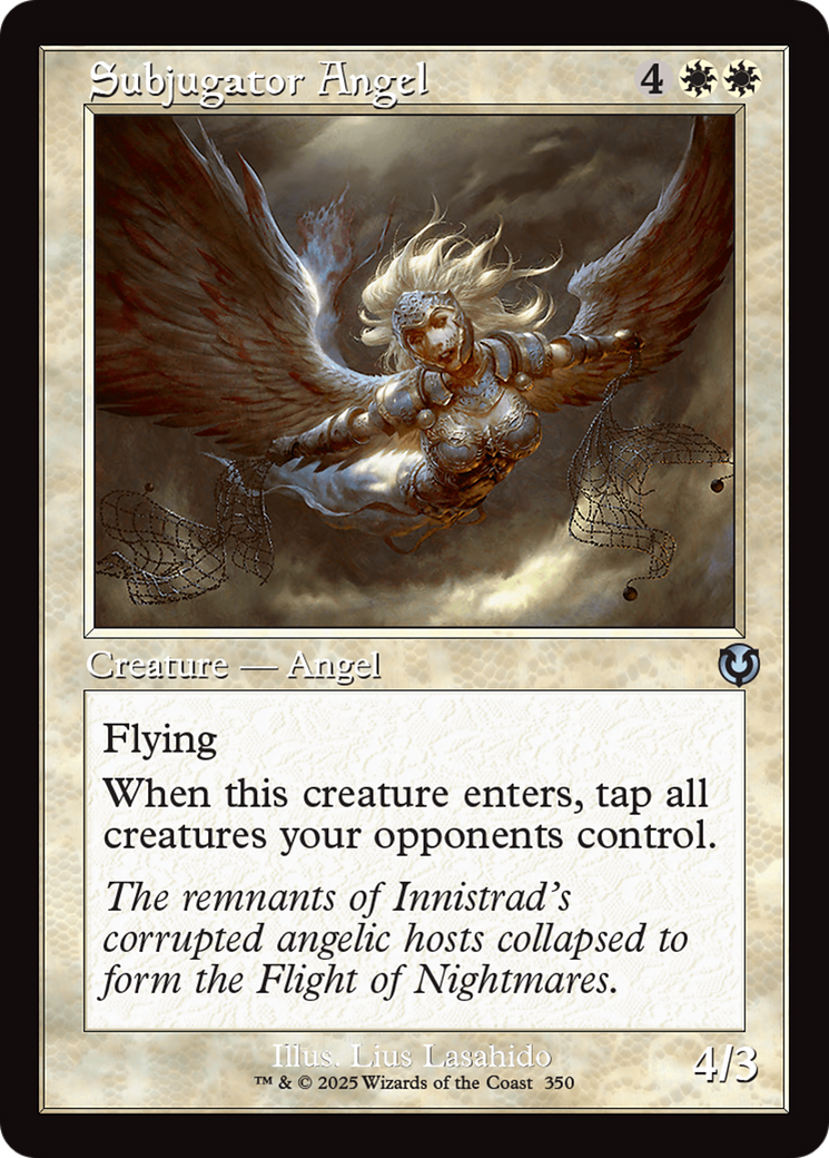 Subjugator Angel (Retro Frame) [Innistrad Remastered] | Cards and Coasters CA