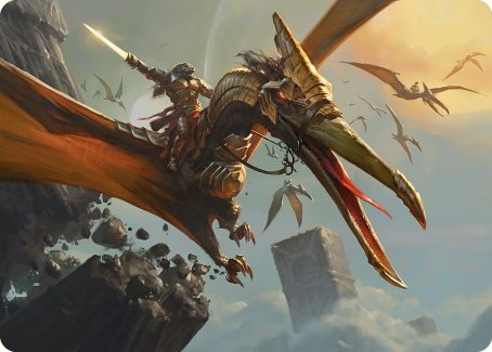 Skyhunter Strike Force Art Card [Phyrexia: All Will Be One Art Series] | Cards and Coasters CA