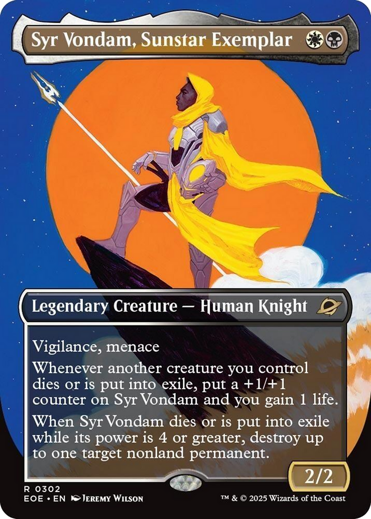 Syr Vondam, Sunstar Exemplar (Borderless) [Edge of Eternities] | Cards and Coasters CA