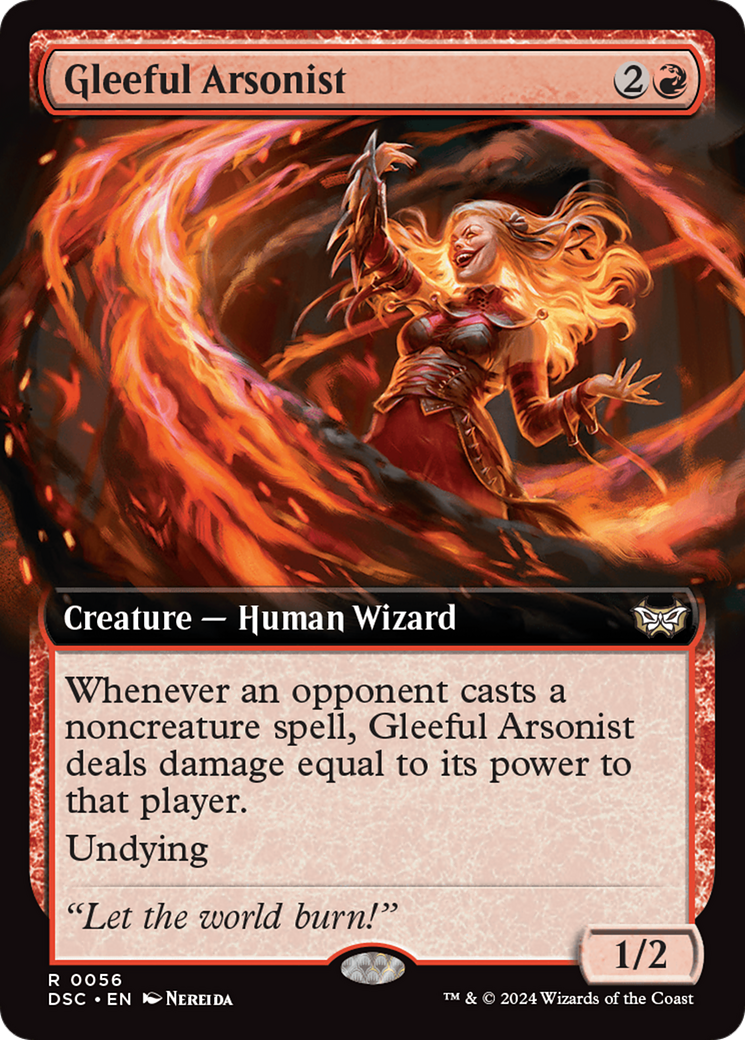 Gleeful Arsonist (Extended Art) [Duskmourn: House of Horror Commander] | Cards and Coasters CA