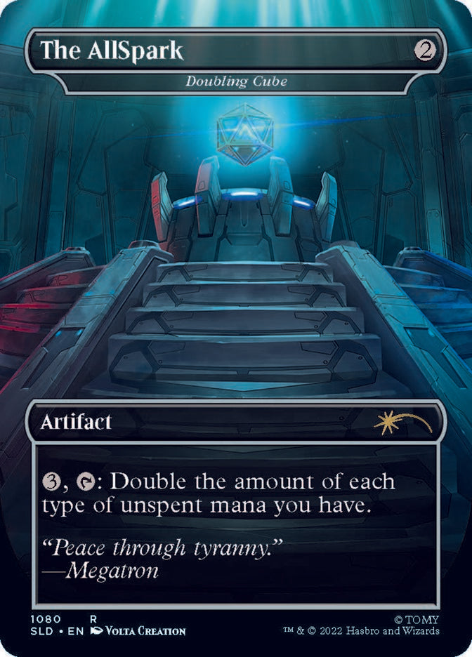 Doubling Cube - The AllSpark (Borderless Megatron) [Secret Lair Drop Series] | Cards and Coasters CA