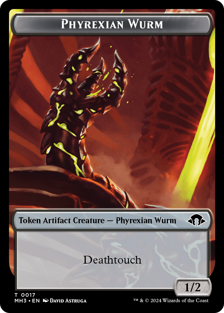 Phyrexian Wurm Token (0017) [Modern Horizons 3 Tokens] | Cards and Coasters CA