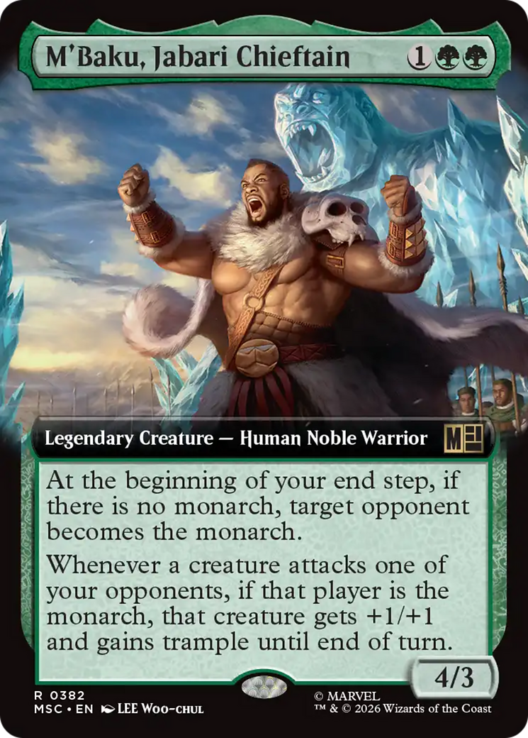 M'Baku, Jabari Chieftain (Extended Art) [Marvel Super Heroes Commander] | Cards and Coasters CA