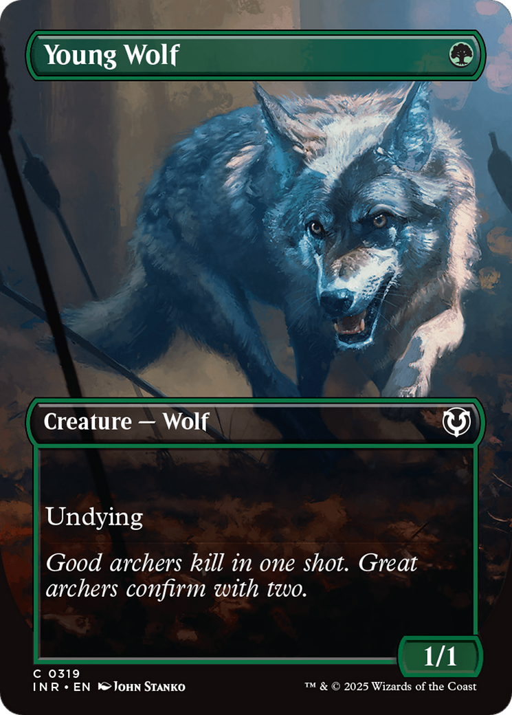 Young Wolf (Borderless) [Innistrad Remastered] | Cards and Coasters CA