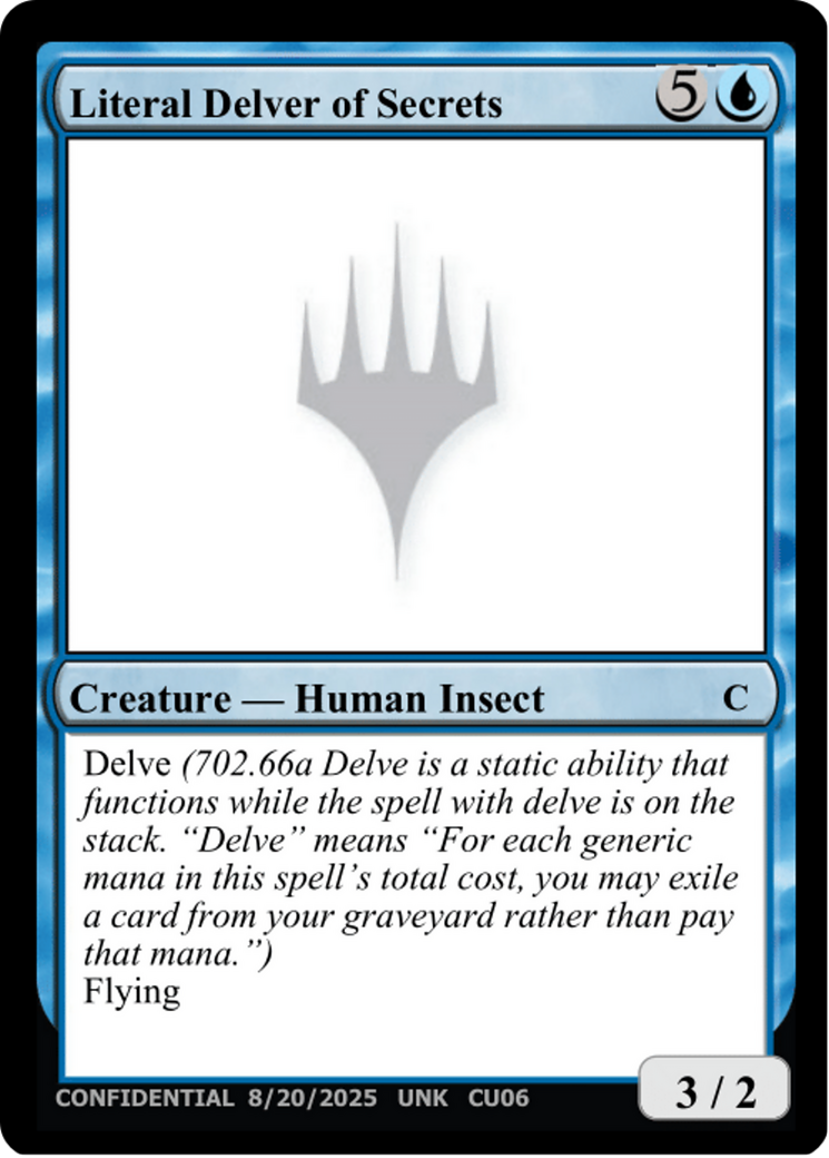 Literal Delver of Secrets [Unknown Event] | Cards and Coasters CA