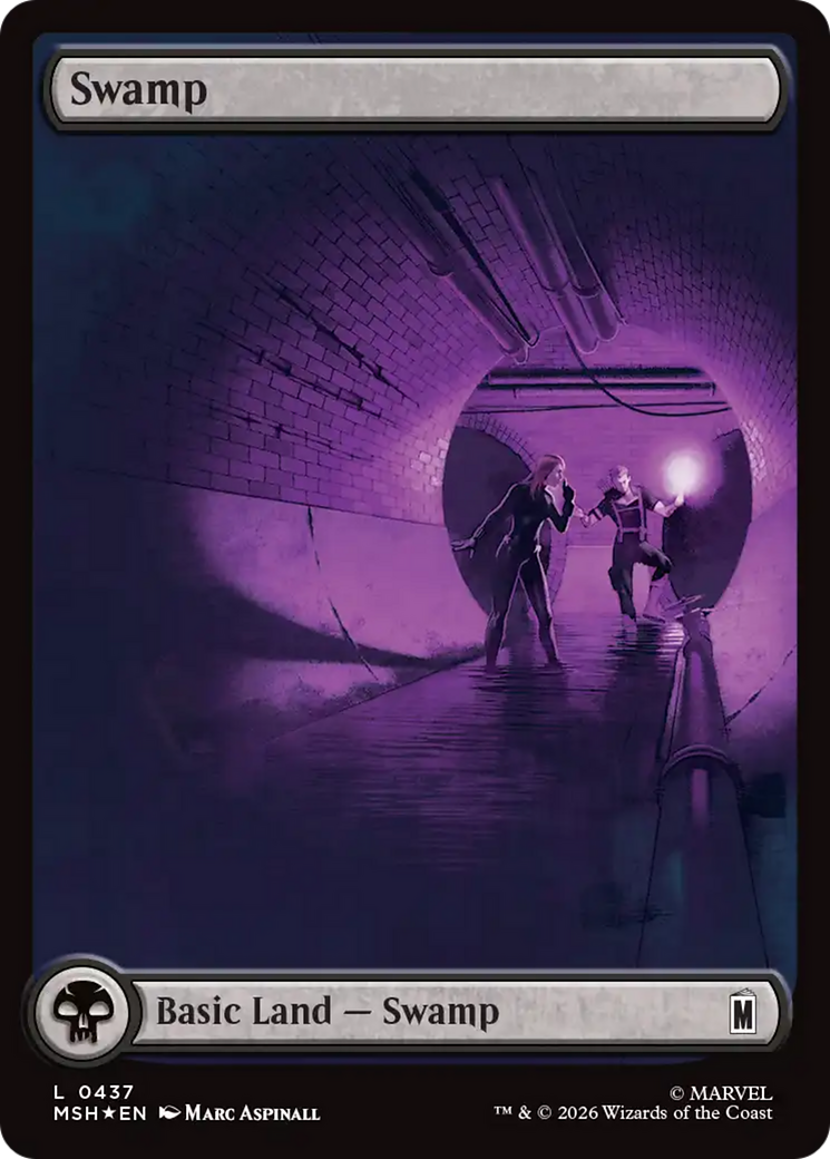 Swamp (0437) (Surge Foil) [Marvel Super Heroes] | Cards and Coasters CA