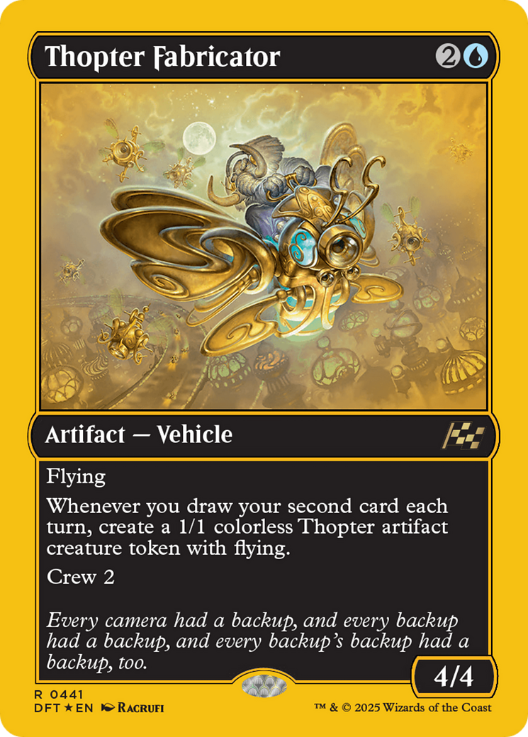 Thopter Fabricator (First-Place Foil) [Aetherdrift] | Cards and Coasters CA